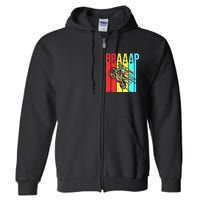 Braaap USA Flag Moto Motorcycle Dirt Bike Racing Rider Retro Full Zip Hoodie