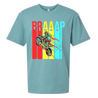 Braaap USA Flag Moto Motorcycle Dirt Bike Racing Rider Retro Sueded Cloud Jersey T-Shirt