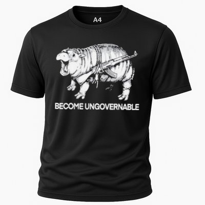 Become Ungovernable Funny Moo Deng Cooling Performance Crew T-Shirt