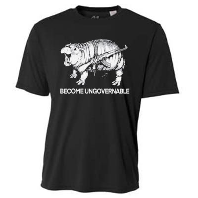 Become Ungovernable Funny Moo Deng Cooling Performance Crew T-Shirt