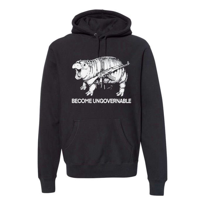 Become Ungovernable Funny Moo Deng Premium Hoodie