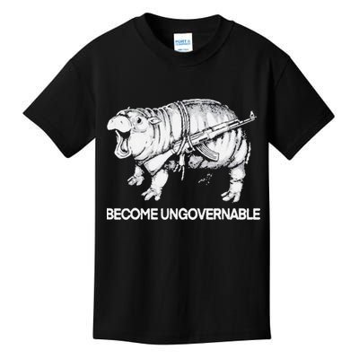 Become Ungovernable Funny Moo Deng Kids T-Shirt