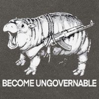 Become Ungovernable Funny Moo Deng Cotton Canvas Backpack