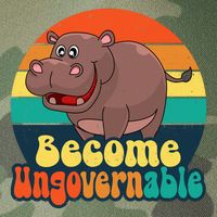 Become Ungovernable Funny Baby Hippo Moo Deng Funny Saying Legacy Tie Dye Trucker Hat