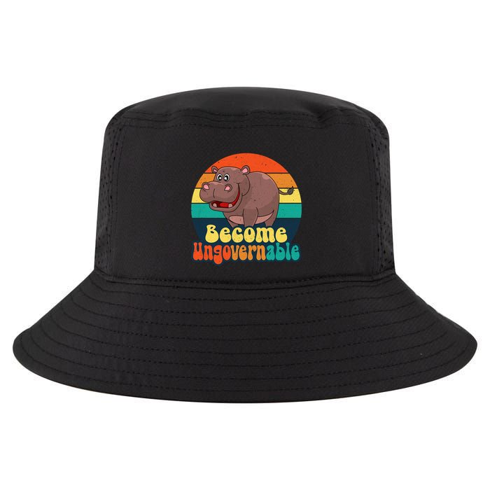 Become Ungovernable Funny Baby Hippo Moo Deng Funny Saying Cool Comfort Performance Bucket Hat