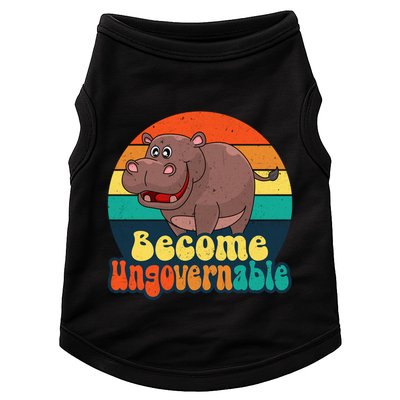 Become Ungovernable Funny Baby Hippo Moo Deng Funny Saying Doggie Tank