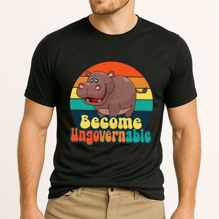 Become Ungovernable Funny Baby Hippo Moo Deng Funny Saying Performance Shirt