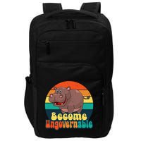 Become Ungovernable Funny Baby Hippo Moo Deng Funny Saying Impact Tech Backpack