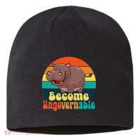 Become Ungovernable Funny Baby Hippo Moo Deng Funny Saying Sustainable Beanie