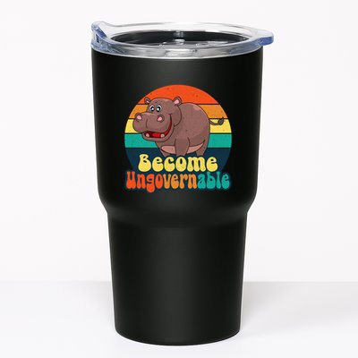 Become Ungovernable Funny Baby Hippo Moo Deng Funny Saying Tumbler