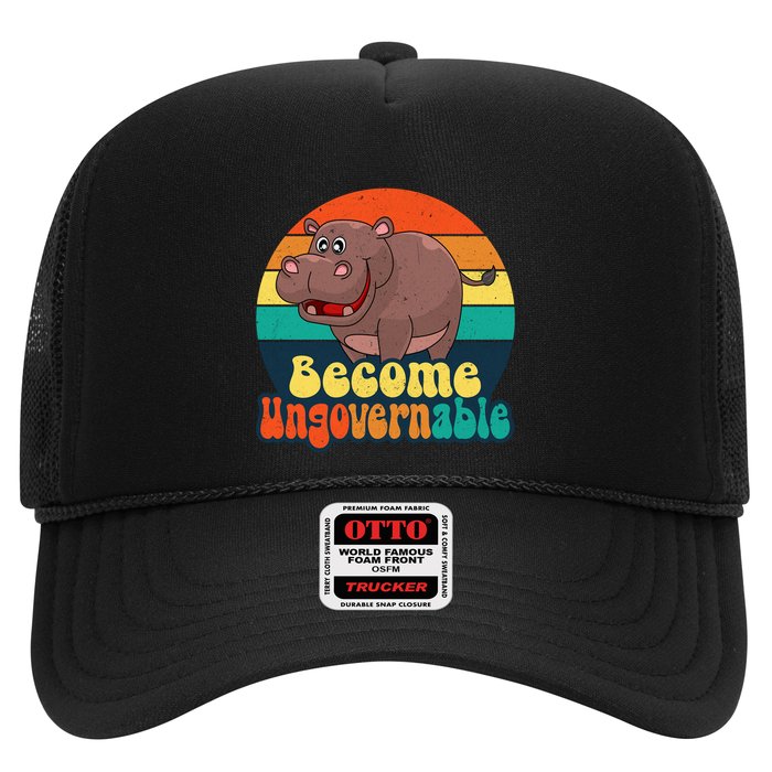 Become Ungovernable Funny Baby Hippo Moo Deng Funny Saying Hat