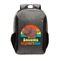 Become Ungovernable Funny Baby Hippo Moo Deng Funny Saying Vector Backpack