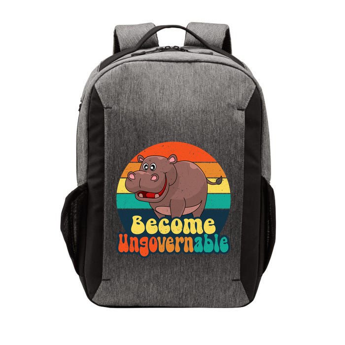 Become Ungovernable Funny Baby Hippo Moo Deng Funny Saying Vector Backpack