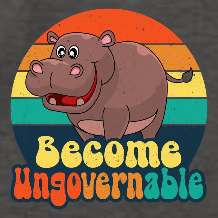 Become Ungovernable Funny Baby Hippo Moo Deng Funny Saying Vector Backpack