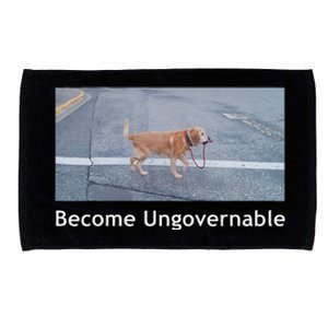 Become Ungovernable Funny Dog Meme Women Microfiber Hand Towel