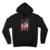 Baseball Usa Flag American Flag Vintage Hoodie