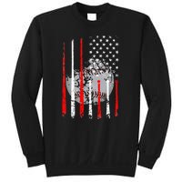 Baseball Usa Flag American Flag Vintage Sweatshirt