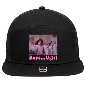 Boy Ugh Funny Valentine Little Rascals 7 Panel Mesh Trucker Snapback Hat