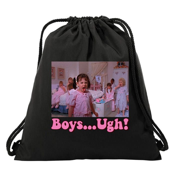 Boy Ugh Funny Valentine Little Rascals Drawstring Bag