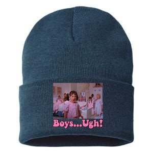 Boy Ugh Funny Valentine Little Rascals Sustainable Knit Beanie