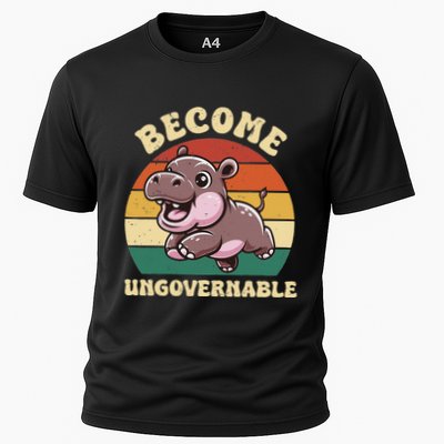 Become Ungovernable Funny Saying Baby Hippopotamus Moo Deng Performance Shirt