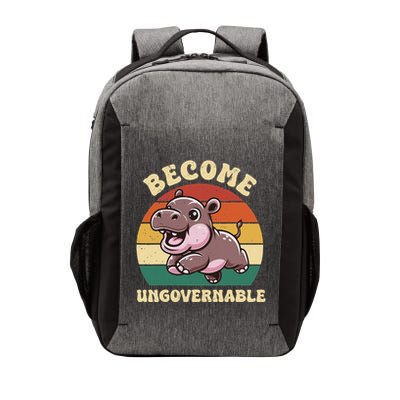 Become Ungovernable Funny Saying Baby Hippopotamus Moo Deng Vector Backpack