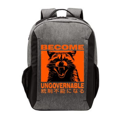 Become Ungovernable Funny Raccoon Japanese Apparel  Vector Backpack
