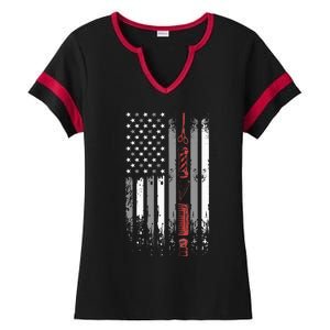 Barber Us Flag Hairdresser Hairstylist Barbershop Barber Ladies Halftime Notch Neck Tee