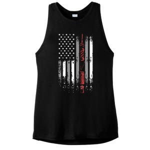 Barber Us Flag Hairdresser Hairstylist Barbershop Barber Ladies PosiCharge Tri-Blend Wicking Tank