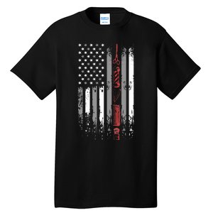 Barber Us Flag Hairdresser Hairstylist Barbershop Barber Tall T-Shirt