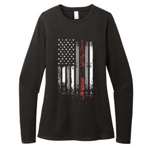 Barber Us Flag Hairdresser Hairstylist Barbershop Barber Womens CVC Long Sleeve Shirt