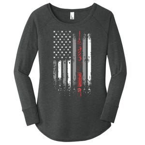 Barber Us Flag Hairdresser Hairstylist Barbershop Barber Women's Perfect Tri Tunic Long Sleeve Shirt