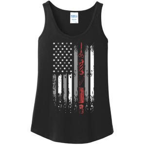 Barber Us Flag Hairdresser Hairstylist Barbershop Barber Ladies Essential Tank