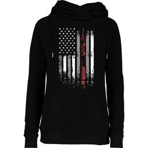 Barber Us Flag Hairdresser Hairstylist Barbershop Barber Womens Funnel Neck Pullover Hood