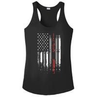 Barber Us Flag Hairdresser Hairstylist Barbershop Barber Ladies PosiCharge Competitor Racerback Tank