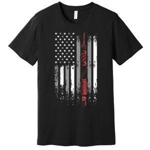 Barber Us Flag Hairdresser Hairstylist Barbershop Barber Premium T-Shirt