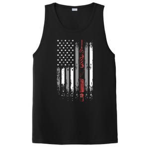 Barber Us Flag Hairdresser Hairstylist Barbershop Barber PosiCharge Competitor Tank