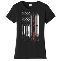 Barber Us Flag Hairdresser Hairstylist Barbershop Barber Women's T-Shirt