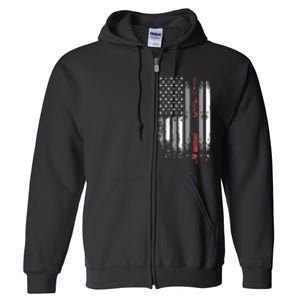 Barber Us Flag Hairdresser Hairstylist Barbershop Barber Full Zip Hoodie