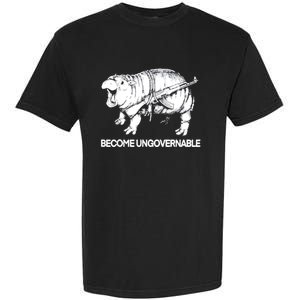 Become Ungovernable Funny Moodeng Garment-Dyed Heavyweight T-Shirt