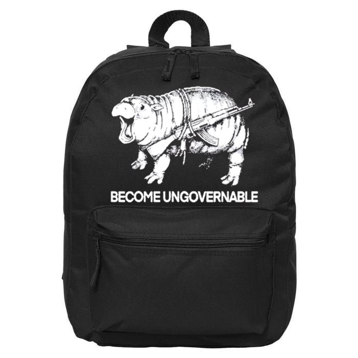 Become Ungovernable Funny Moodeng 16 in Basic Backpack