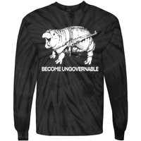 Become Ungovernable Funny Moodeng Tie-Dye Long Sleeve Shirt