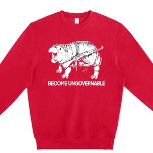 Become Ungovernable Funny Moodeng Premium Crewneck Sweatshirt