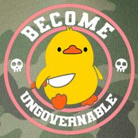 Become Ungovernable Funny Duck Knife Funny Duck Meme Quote  Legacy Tie Dye Trucker Hat