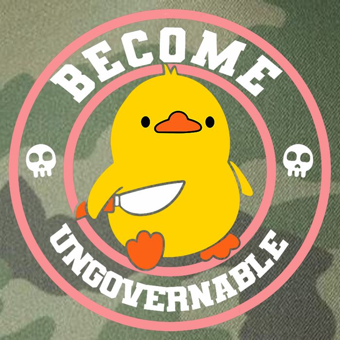 Become Ungovernable Funny Duck Knife Funny Duck Meme Quote  Legacy Tie Dye Trucker Hat