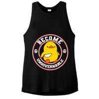 Become Ungovernable Funny Duck Knife Funny Duck Meme Quote  Ladies PosiCharge Tri-Blend Wicking Tank