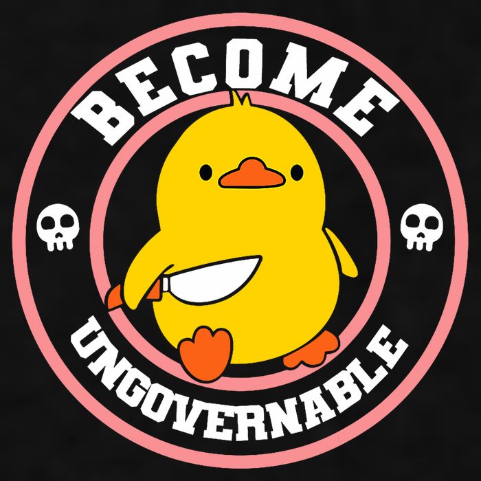 Become Ungovernable Funny Duck Knife Funny Duck Meme Quote  Ladies PosiCharge Tri-Blend Wicking Tank