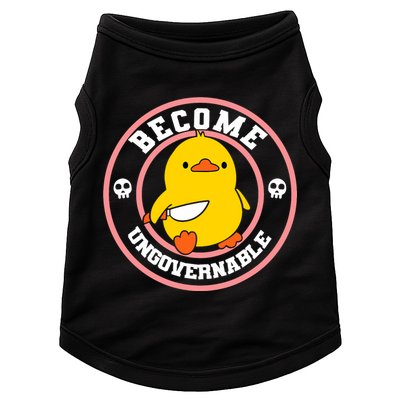 Become Ungovernable Funny Duck Knife Funny Duck Meme Quote  Doggie Tank