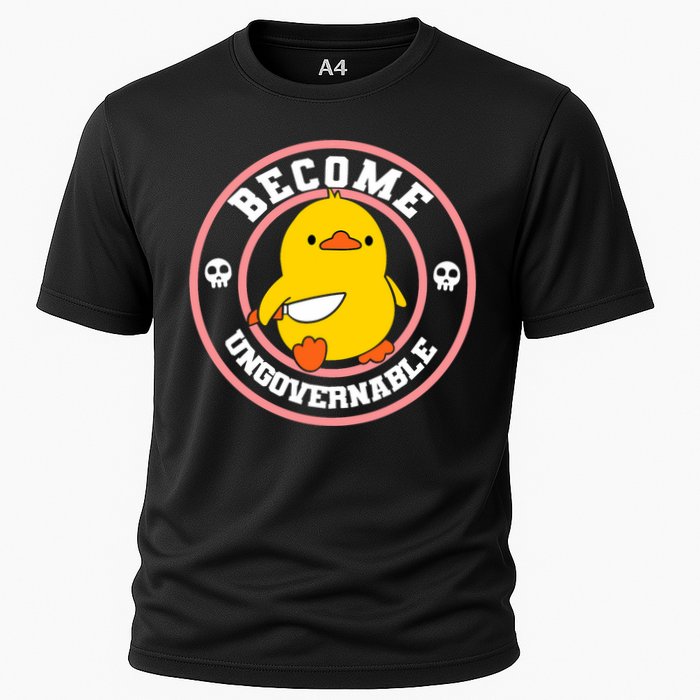 Become Ungovernable Funny Duck Knife Funny Duck Meme Quote  Performance Shirt
