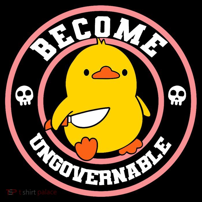Become Ungovernable Funny Duck Knife Funny Duck Meme Quote  City Backpack